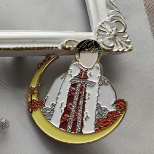drama  movie star soft enamel pins portrait badges can add UV printing