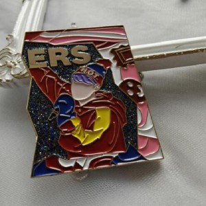 ERS soft enamel custom star pins personalized glitter concert badges