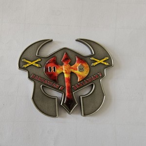 3D UV printing badge axe soft enamel barbarian rods large military pins