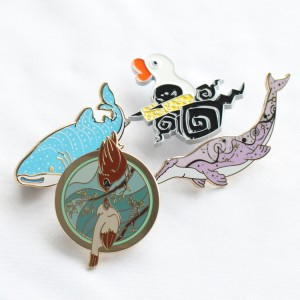 China maker direct sales badges factory make cheap enamel pin price on your own design