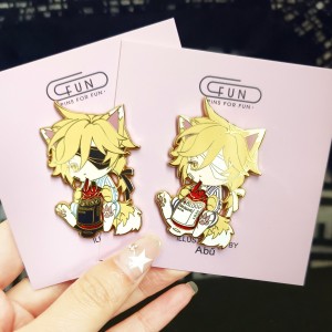 Wholesale High Quality Popular Your Own Metal Crafts Gold Plated Anime Metal Soft Hard Enamel Pin Custom Lapel Enamel Pin