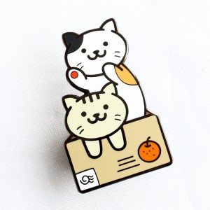 Direct Manufacturer Produce Wholesale Custom Round Cat Cartoon Enamel Metal Lapel Pin