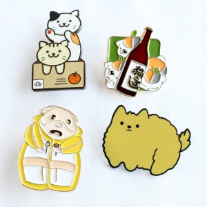 Kunshan China Pins Supplier Anime catdog avatar Badge Brooch Custom Soft Hard Enamel Pin
