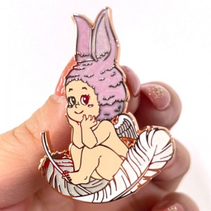 Factory Wholesale Custom High Quality Enamel Metal Anime Girl Badge Decorative Brooches Lapel Pin