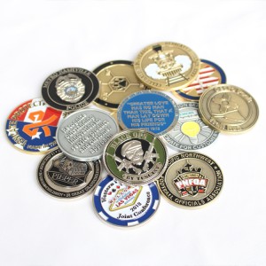 China Wholesale Cheap Metal Soft Enamel Custom Flat Cut Edge Challenge Coins