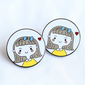 No Minimum Factory Manufacturer Custom Soft Enamel Glitter Anime Cartoon Lapel Pins Metal Badge Hard Enamel Pin