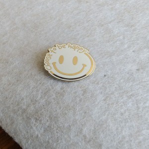 choose to be happy smile hard enamel pins