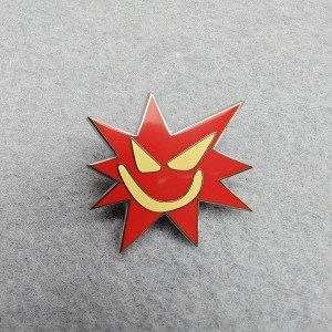 smile face hard enamel witch pins star cartoon badges