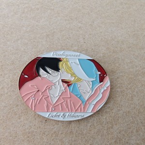 Doukyuusei soft enamel lovers pins Licht & Hikaru custom badges