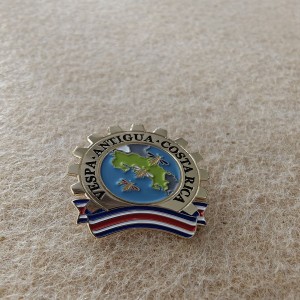 VESPA ANTIGUA COSTA RICA gear – shaped  soft enamel pins with ribbon