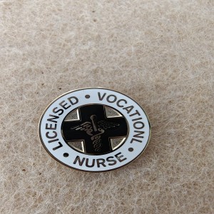 LICENSED VOCATIONAL NURSE circle hard enamel medica system pins