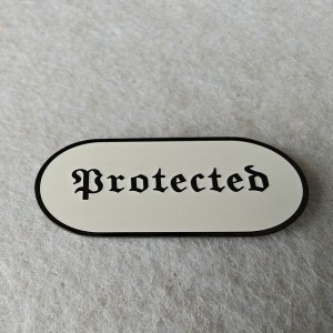 two face hard enamel pins evil eyes with protected text  badges