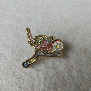 Bethel AK a variety of colorful flowers soft enamel pins