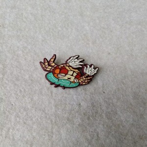 cute crab on a turquoise hard enamel cartoon animal pins