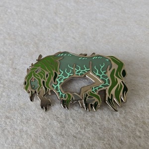 eerie horse-like creature gothic themes hard enamel pins