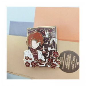 Engros brugerdefineret logo metal håndværk Anime tegneserie stil knap broche tilpasset blød hård emalje revers nål