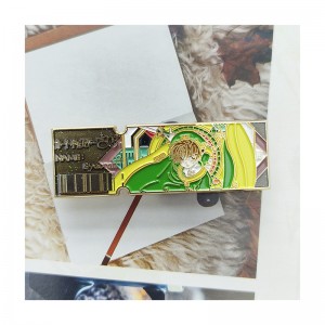 Promotion Custom Logo Clothing Clip Colorful Stainless Steel Tie Bar Custom Hard Enamel Lapel Pin