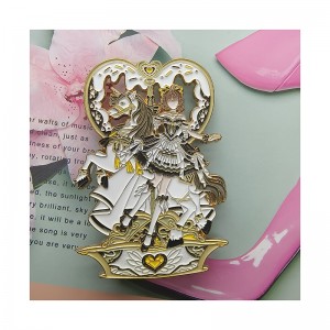 Wholesale Personalized Metal Cute Anime Safety Hat Hard Enamel Custom Logo Pin