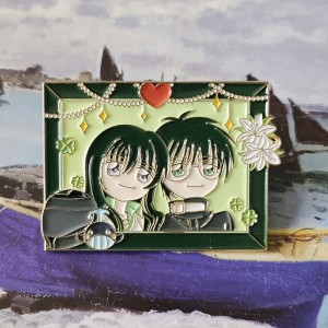 Pheej yig lag luam wholesale Sib nqus Hard Flag Lapel Pin Anime Pin Badge Custom Unique Mos Enamel Pin