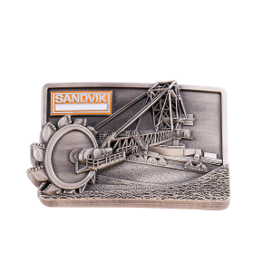 Antique silver 3D belt buckle