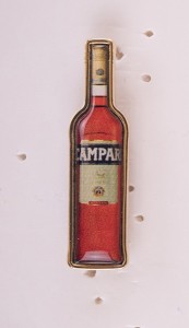 Campari włoskie przypinki promocyjne aperitif druk offsetowy odznaki