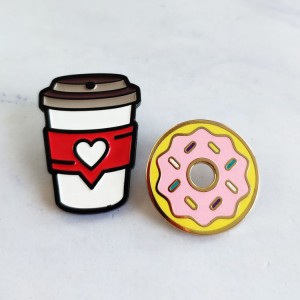 Cute food enamel lapel pin Kunshan high quality clear and screen print enamel pin manufacturer wholesale cheap enamel pins