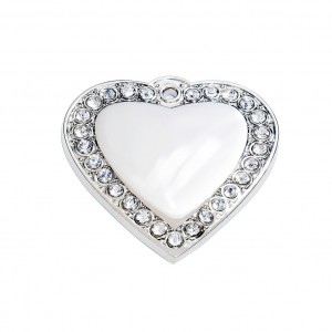 Kunshan High Quality Rhinestones Heart Shape Pin Shipping Cheap Customized Metal Manufacturer Custom Enamel Pin