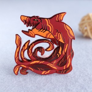 Custom Shark Animal Chrome Plating Screen Printing Hard Enamel Pins