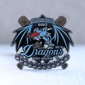 custom dragon west chester baseball trading  soft enamel pin