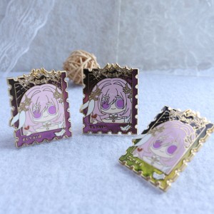 Cat eye anime hard enamel pin