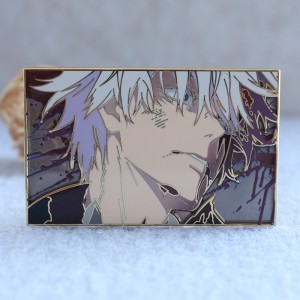 stained glass screen printing hard enamel pin