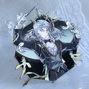 gradient pearlescent anime hard enamel pin