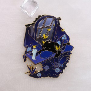 stained glass and gradient pearl hard enamel pin