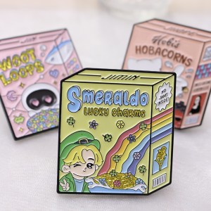 custom cookie box glitter soft enamel pins