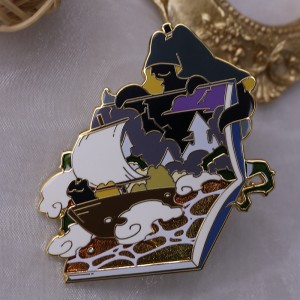 custom gradient transparent anime hard enamel pin
