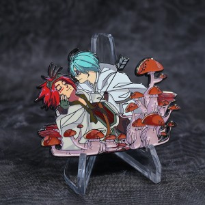custom glow-in-the-dark and pearl hard enamel pin