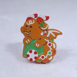 custom Christmas spray painting silk printing enamel pins