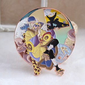 custom spinning anime soft enamel pin