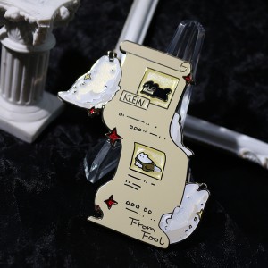 custom anime pearl and transparent hard enamel pin