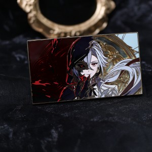custom transparent  uv printing anime hard enamel pin