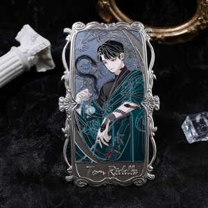custom 3d frame transparent background uv printing details anime hard enamel pin