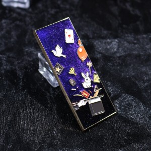 custom cat eye anime magic hat soft enamel pin