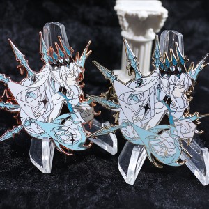 custom rose gold plating and gold plating anime hard enamel pin