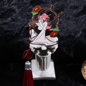 custom rose gold plated hard enamel charm pin