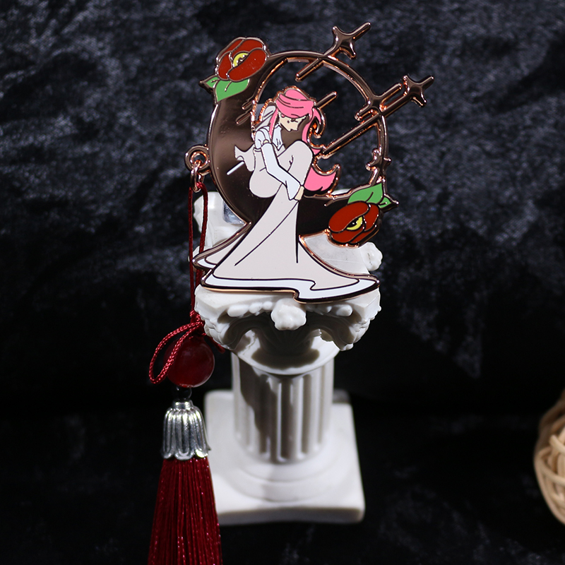 custom rose gold plated hard enamel charm pin