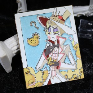 custom pearl and uv printing anime hard enamel pin