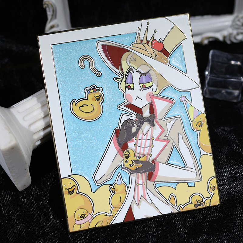 custom pearl and uv printing anime hard enamel pin