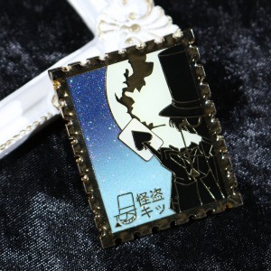 custom sliver plated gradient glitter enamel pin with epoxy