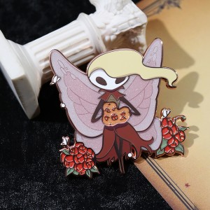 custom uv printing pearl transparent game rose gold hard enamel pin