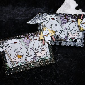 custom transparent pearl glitter glow in the dark spinner hard enamel pins